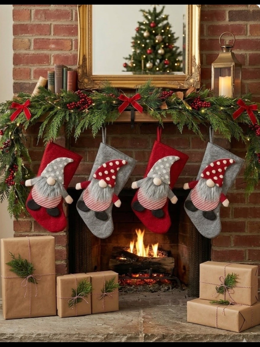 Holiday Gnome Christmas Stockings